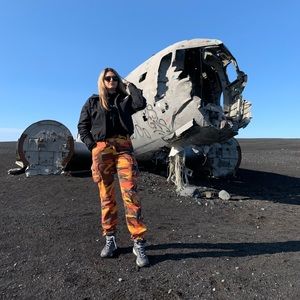 Dickies pants orange camouflage size 27